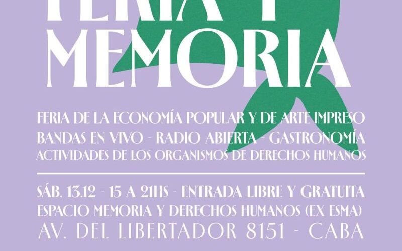 Festival «Feria y Memoria» cierra el año con un homenaje a los derechos humanos